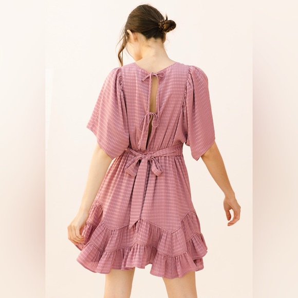 Boutique Storia Dusty Rose Midi Dress Boho Style Women’s Size Medium - Picture 3 of 11